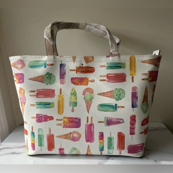 π§π―KATE SPADE Ice Pop Print Flavor of The Month Large Tote Bag - Picture 1 of 8